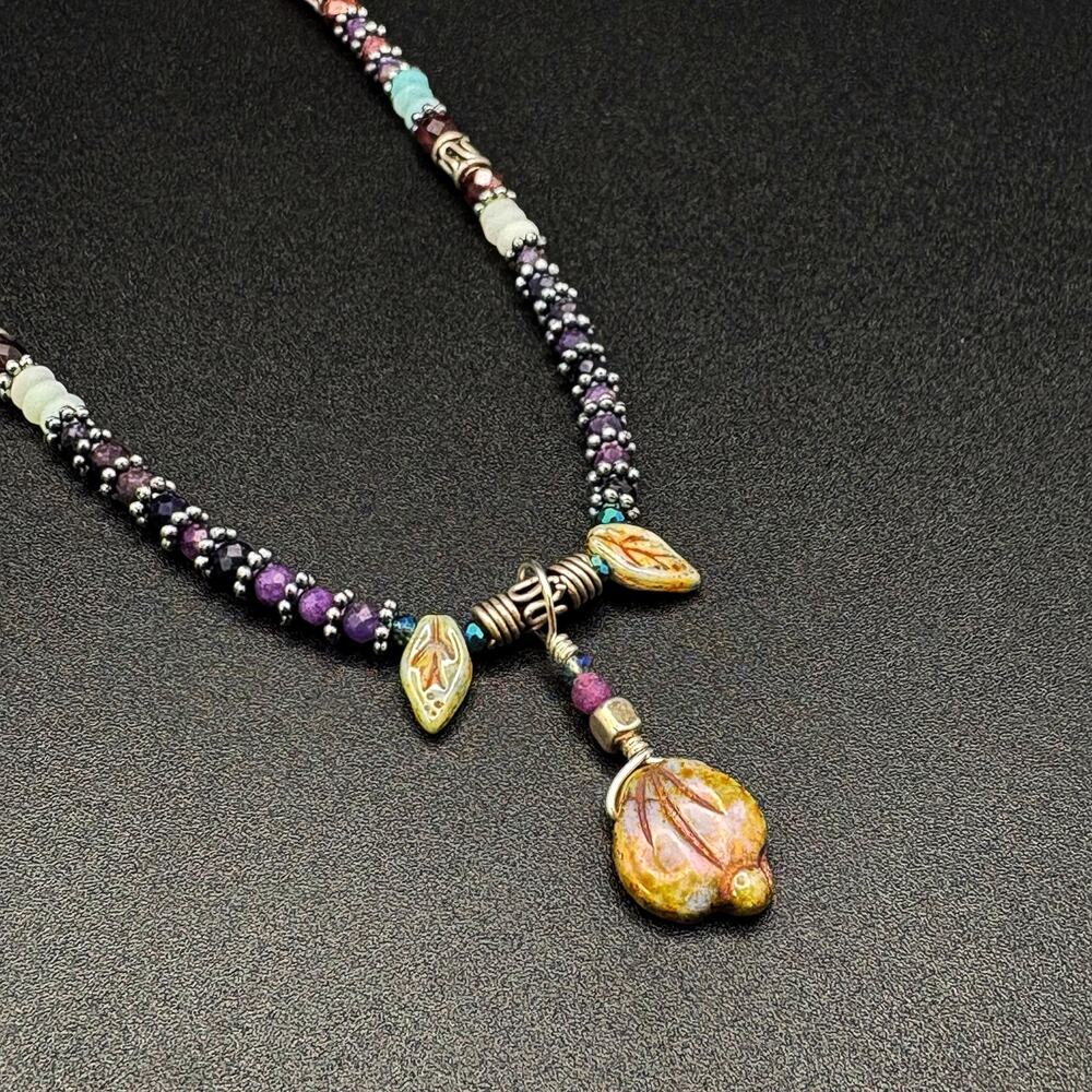 Amazonite Faceted Crystal Necklace - Picture 4 of 11